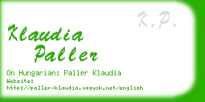 klaudia paller business card